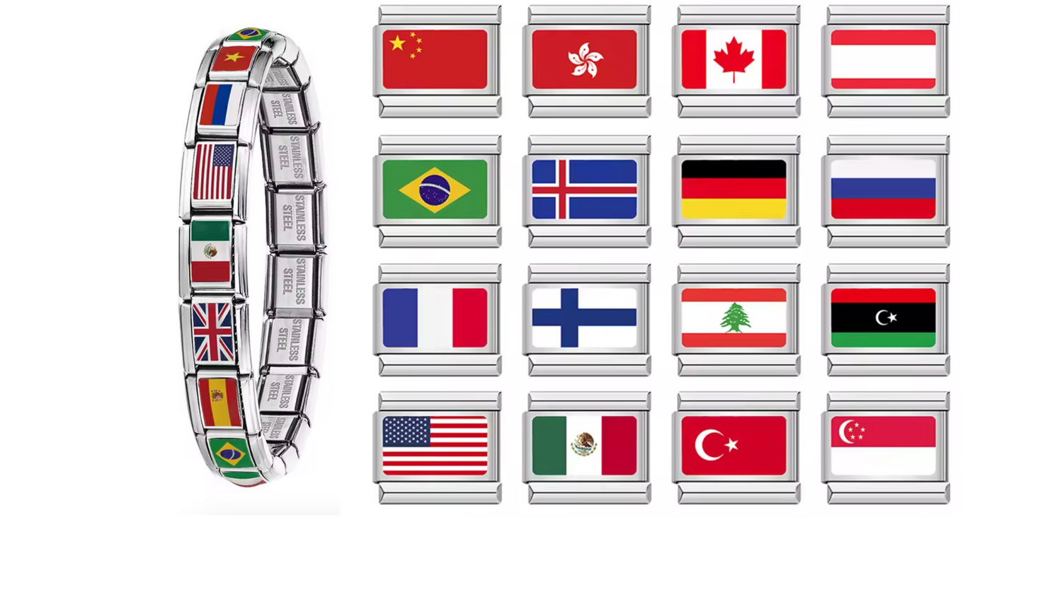 DIY Flag Charm Bracelet 