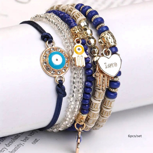 Multilayer Boho Beaded Bracelet Handmade Braided Adjustable Jewelry Set For Men And Women Casual Daily Holiday Jewelry Accessory