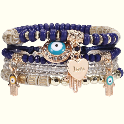 Multilayer Boho Beaded Bracelet Handmade Braided Adjustable Jewelry Set For Men And Women Casual Daily Holiday Jewelry Accessory