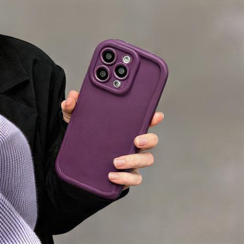 Frosted Silicone Phone Case For iPhone 15 Pro Max / Deep Purple