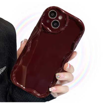 Burgundy Shell Phone Case Shell for iPhone 16 Pro Max