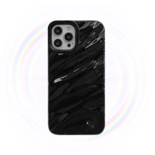 3D Water Ripple Phone Case for iPhone 16 Pro Max Black
