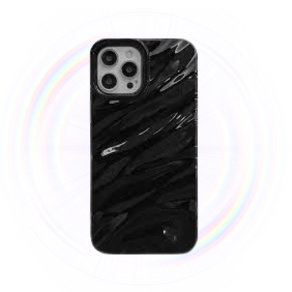 3D Water Ripple Phone Case for iPhone 16 Pro Max Black