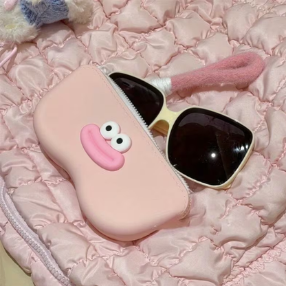 Silicone glasses case, portable Fashion Glasses storage bag, Fashion Glasses bag pendant
