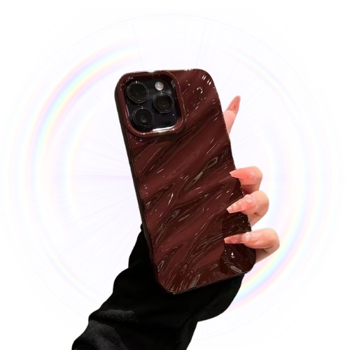 3D Water Ripple Phone Case for phone case for iPhone 16 Pro Max / Burgundy