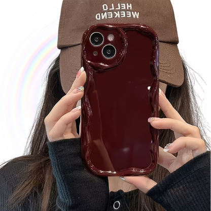 Burgundy Shell Phone Case Shell for iPhone 16 Pro Max